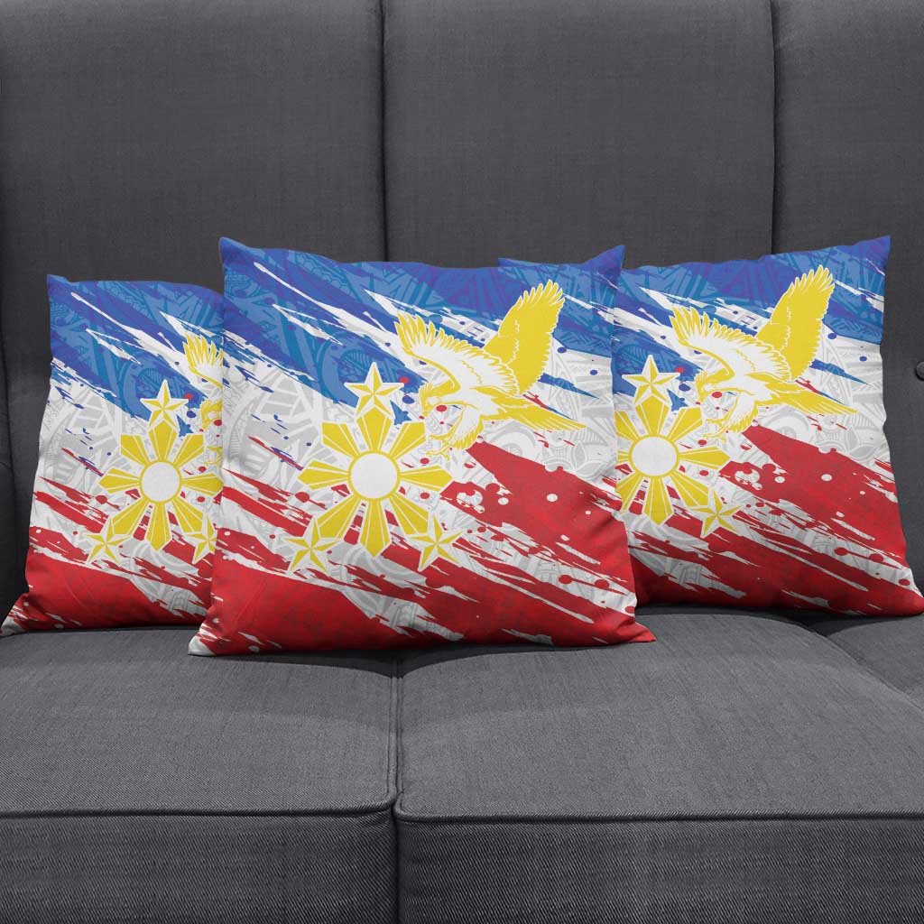 Filipino Sun and Stars Pillow Cover Grunge Vibes