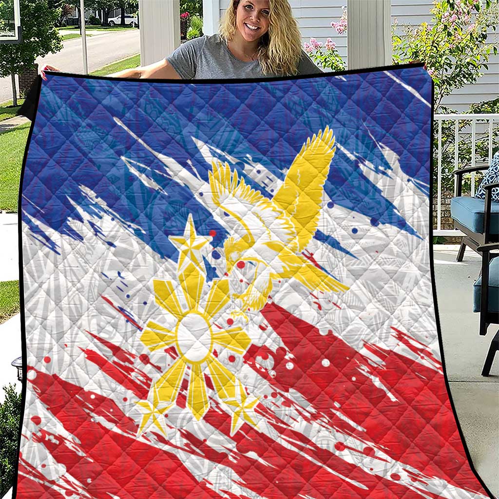 Filipino Sun and Stars Quilt Grunge Vibes