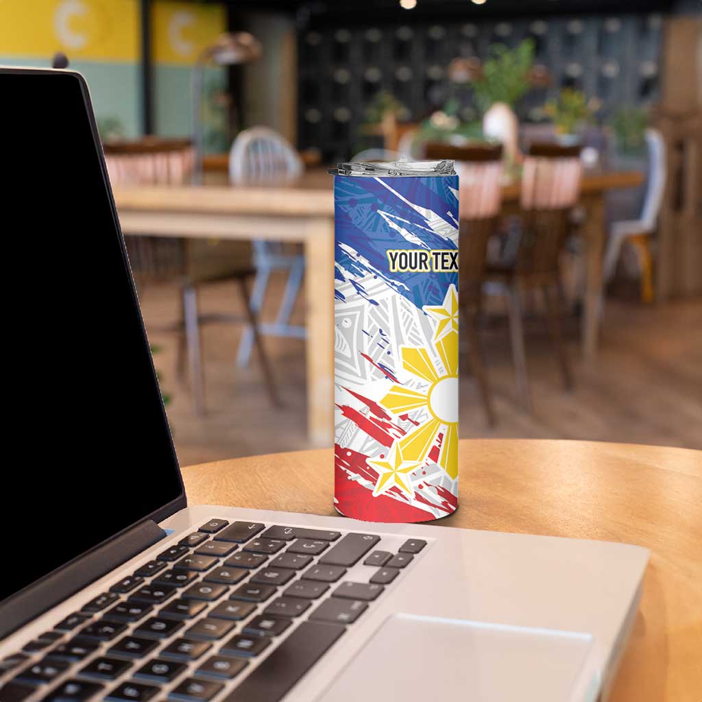 Personalized Filipino Sun and Stars Skinny Tumbler Grunge Vibes