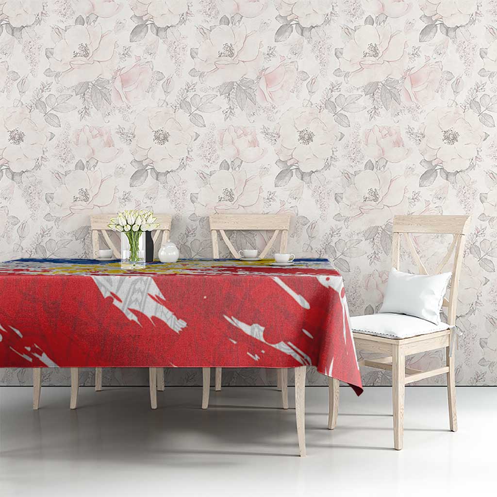 Filipino Sun and Stars Tablecloth Grunge Vibes