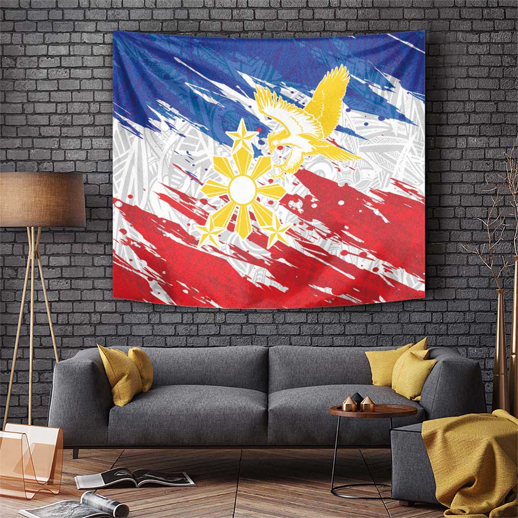 Filipino Sun and Stars Tapestry Grunge Vibes