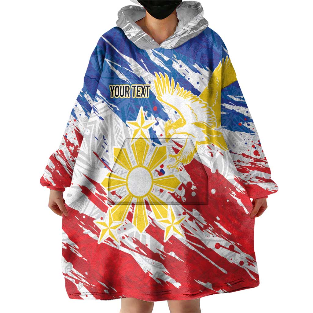 Personalized Filipino Sun and Stars Wearable Blanket Hoodie Grunge Vibes