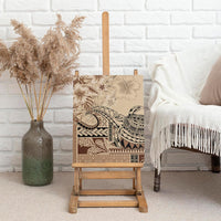 Vaiaso o le Gagana Samoa Canvas Wall Art Siapo Motif Beige