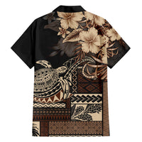 Vaiaso o le Gagana Samoa Family Matching Summer Maxi Dress and Hawaiian Shirt Siapo Motif Black LT7 - Polynesian Pride