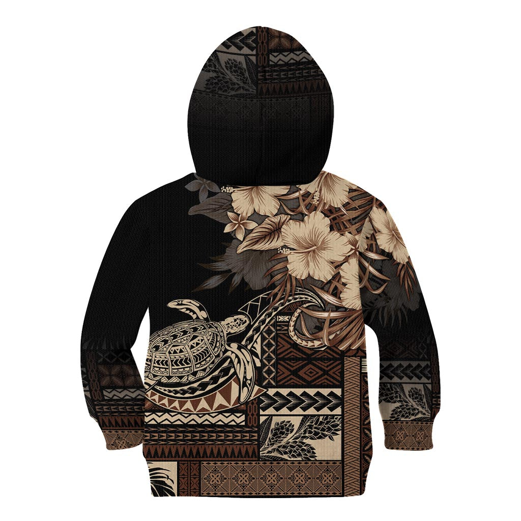 Vaiaso o le Gagana Samoa Kid Hoodie Siapo Motif Black