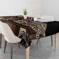Vaiaso o le Gagana Samoa Tablecloth Siapo Motif Black LT7 - Polynesian Pride