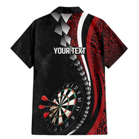 Personalized New Zealand Darts Family Matching Mermaid Dress and Hawaiian Shirt Kowhaiwhai Whero Koiri - Manaia LT7 - Polynesian Pride