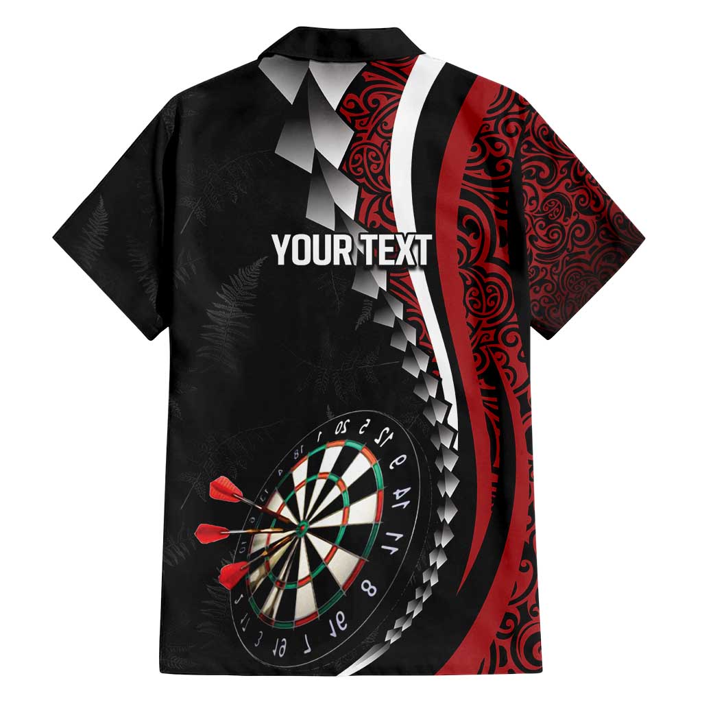 Personalized New Zealand Darts Family Matching Off Shoulder Maxi Dress and Hawaiian Shirt Kowhaiwhai Whero Koiri - Manaia LT7 - Polynesian Pride