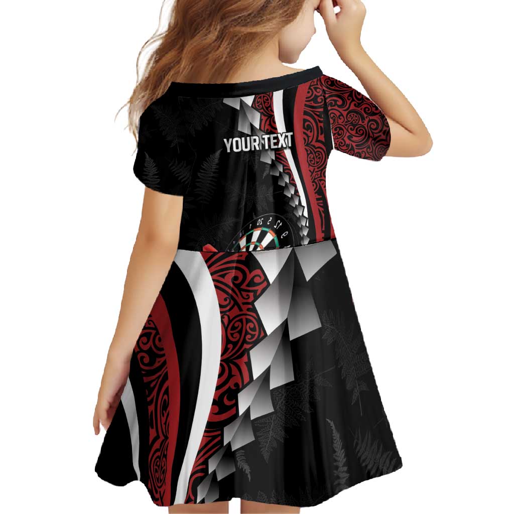 Personalized New Zealand Darts Family Matching Summer Maxi Dress and Hawaiian Shirt Kowhaiwhai Whero Koiri - Manaia LT7 - Polynesian Pride