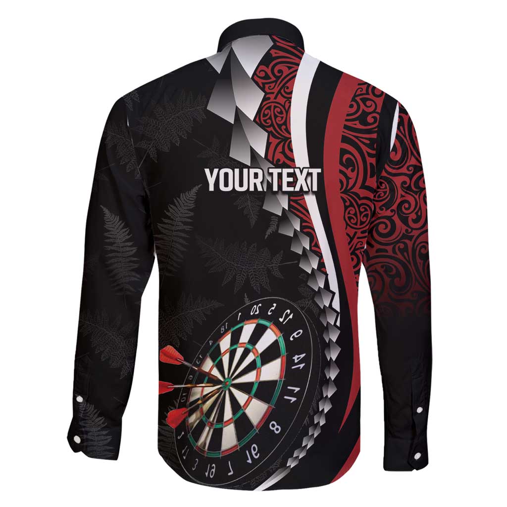 Personalized New Zealand Darts Family Matching Tank Maxi Dress and Hawaiian Shirt Kowhaiwhai Whero Koiri - Manaia LT7 - Polynesian Pride