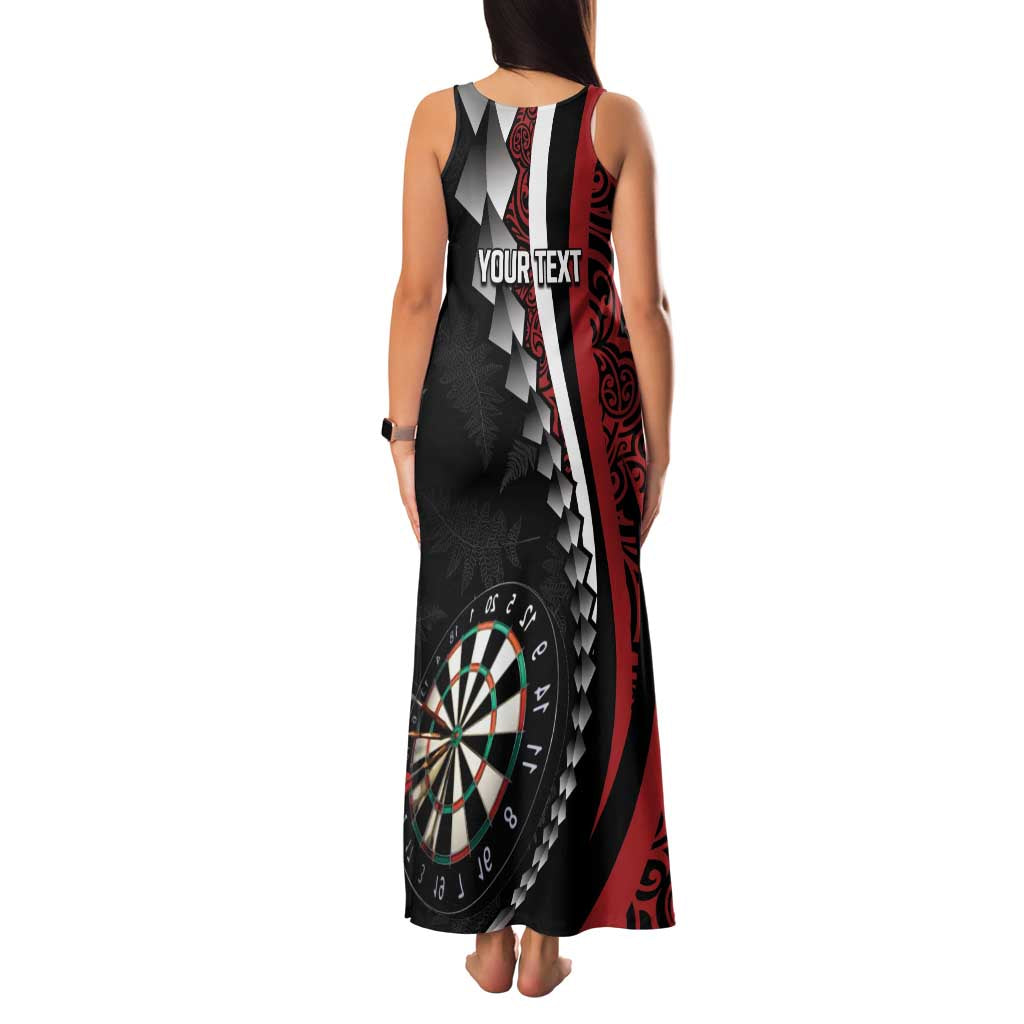 Personalized New Zealand Darts Family Matching Tank Maxi Dress and Hawaiian Shirt Kowhaiwhai Whero Koiri - Manaia LT7 - Polynesian Pride