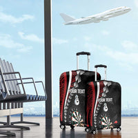Personalized New Zealand Darts Luggage Cover Kowhaiwhai Whero Koiri - Manaia LT7 - Polynesian Pride