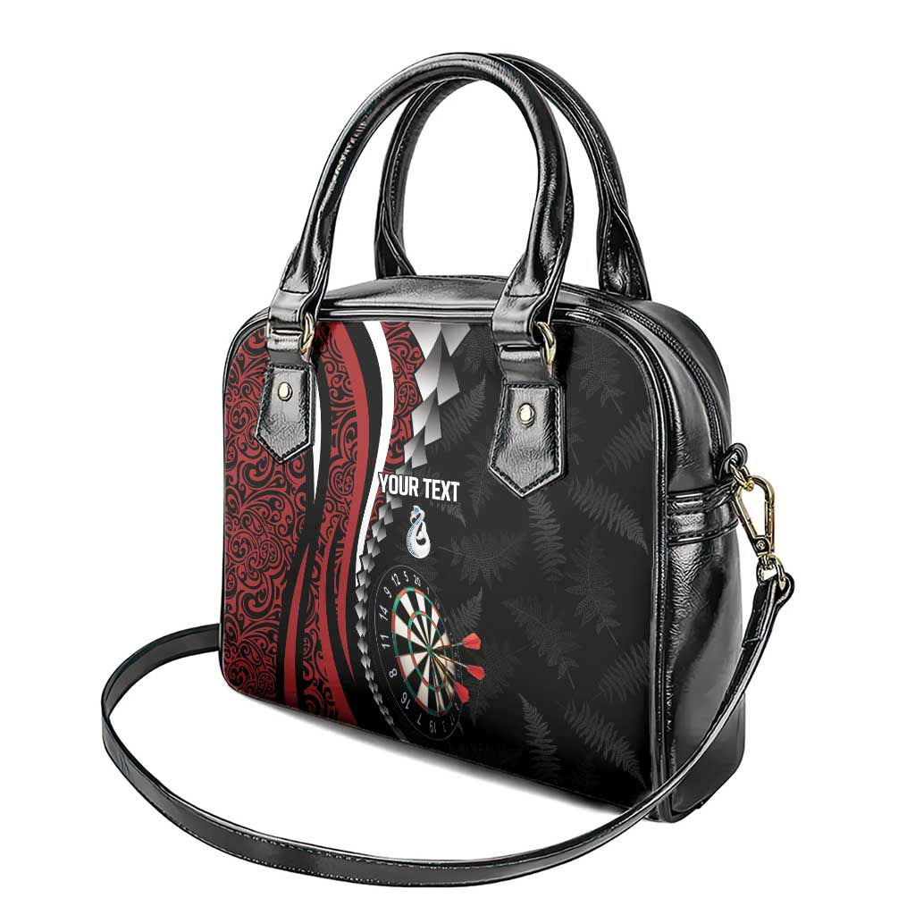 Personalized New Zealand Darts Shoulder Handbag Kowhaiwhai Whero Koiri - Manaia