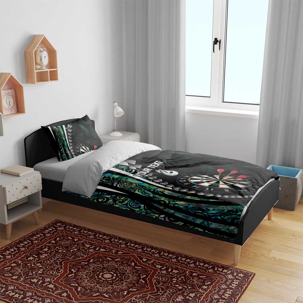 Personalized New Zealand Darts Bedding Set Paua Shell Koiri - Manaia