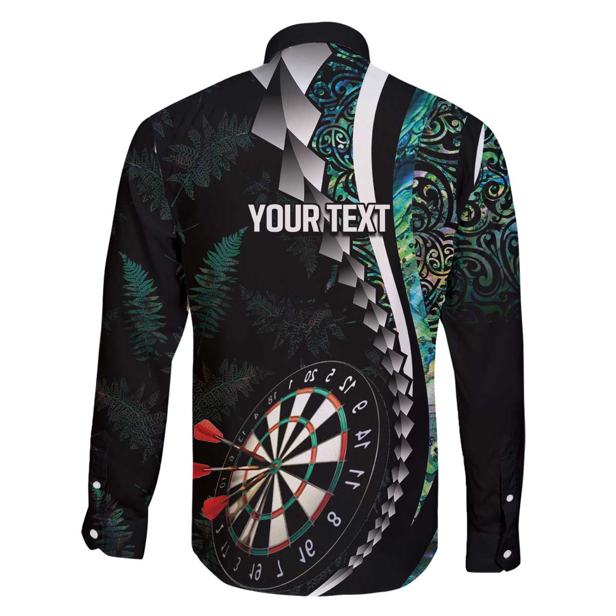 Personalized New Zealand Darts Family Matching Off The Shoulder Long Sleeve Dress and Hawaiian Shirt Paua Shell Koiri - Manaia LT7 - Polynesian Pride