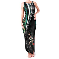 Personalized New Zealand Darts Family Matching Tank Maxi Dress and Hawaiian Shirt Paua Shell Koiri - Manaia LT7 Mom's Dress Green - Polynesian Pride