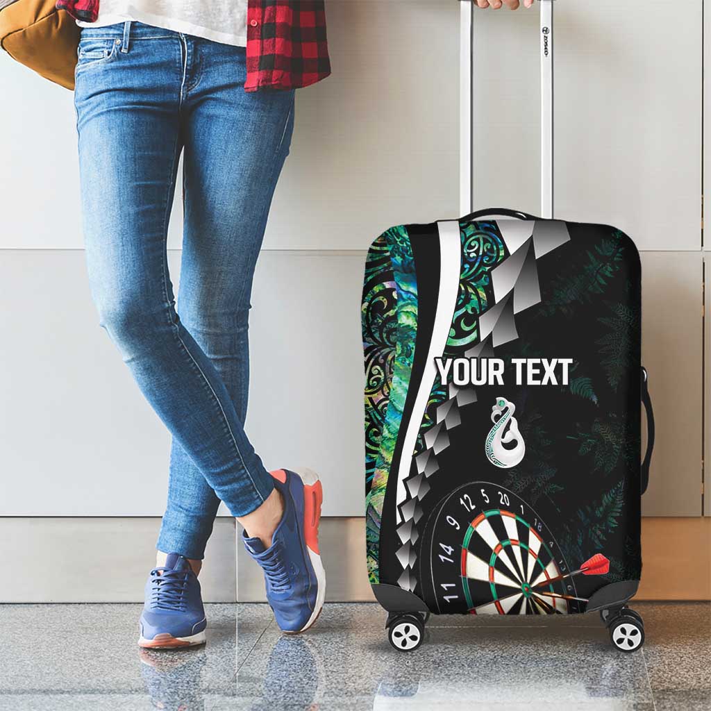 Personalized New Zealand Darts Luggage Cover Paua Shell Koiri - Manaia LT7 - Polynesian Pride