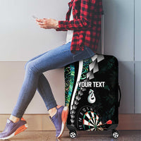 Personalized New Zealand Darts Luggage Cover Paua Shell Koiri - Manaia LT7 - Polynesian Pride