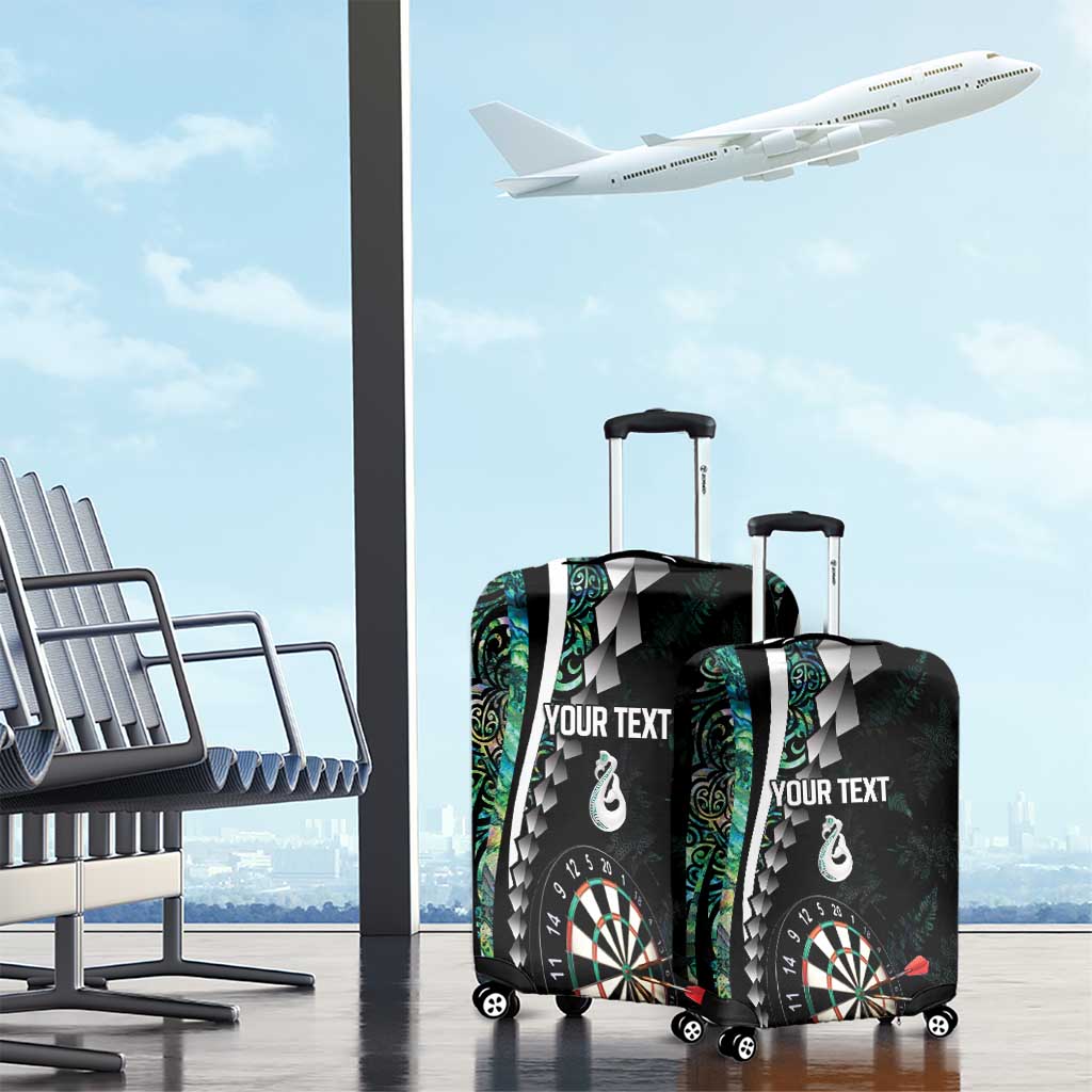 Personalized New Zealand Darts Luggage Cover Paua Shell Koiri - Manaia LT7 - Polynesian Pride