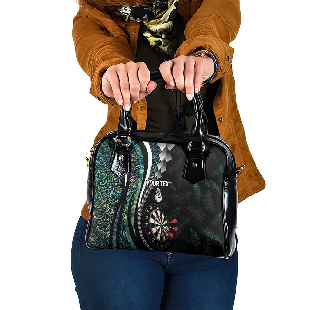 Personalized New Zealand Darts Shoulder Handbag Paua Shell Koiri - Manaia