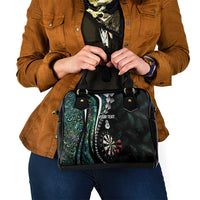 Personalized New Zealand Darts Shoulder Handbag Paua Shell Koiri - Manaia