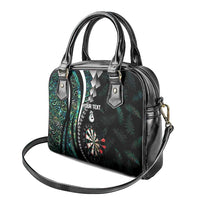 Personalized New Zealand Darts Shoulder Handbag Paua Shell Koiri - Manaia