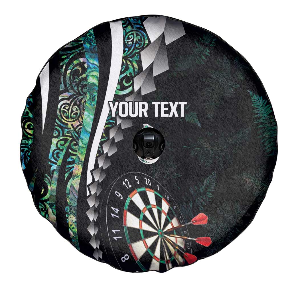 Personalized New Zealand Darts Spare Tire Cover Paua Shell Koiri - Manaia