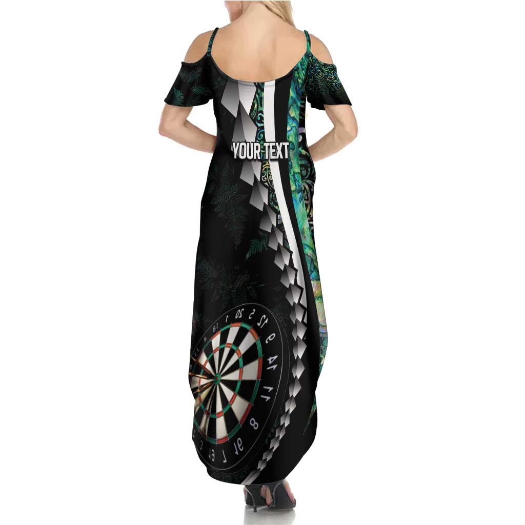 Personalized New Zealand Darts Summer Maxi Dress Paua Shell Koiri - Manaia