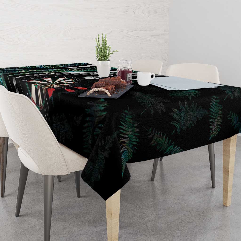 Personalized New Zealand Darts Tablecloth Paua Shell Koiri - Manaia