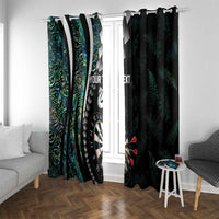 Personalized New Zealand Darts Window Curtain Paua Shell Koiri - Manaia