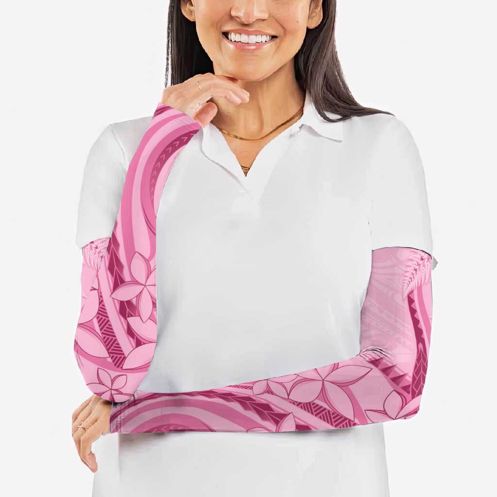 Aotearoa Maori Arm Sleeves Pink Fern Ribbons - Polynesian Pride