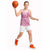 Aotearoa Maori Basketball Jersey Pink Fern Ribbons - Polynesian Pride