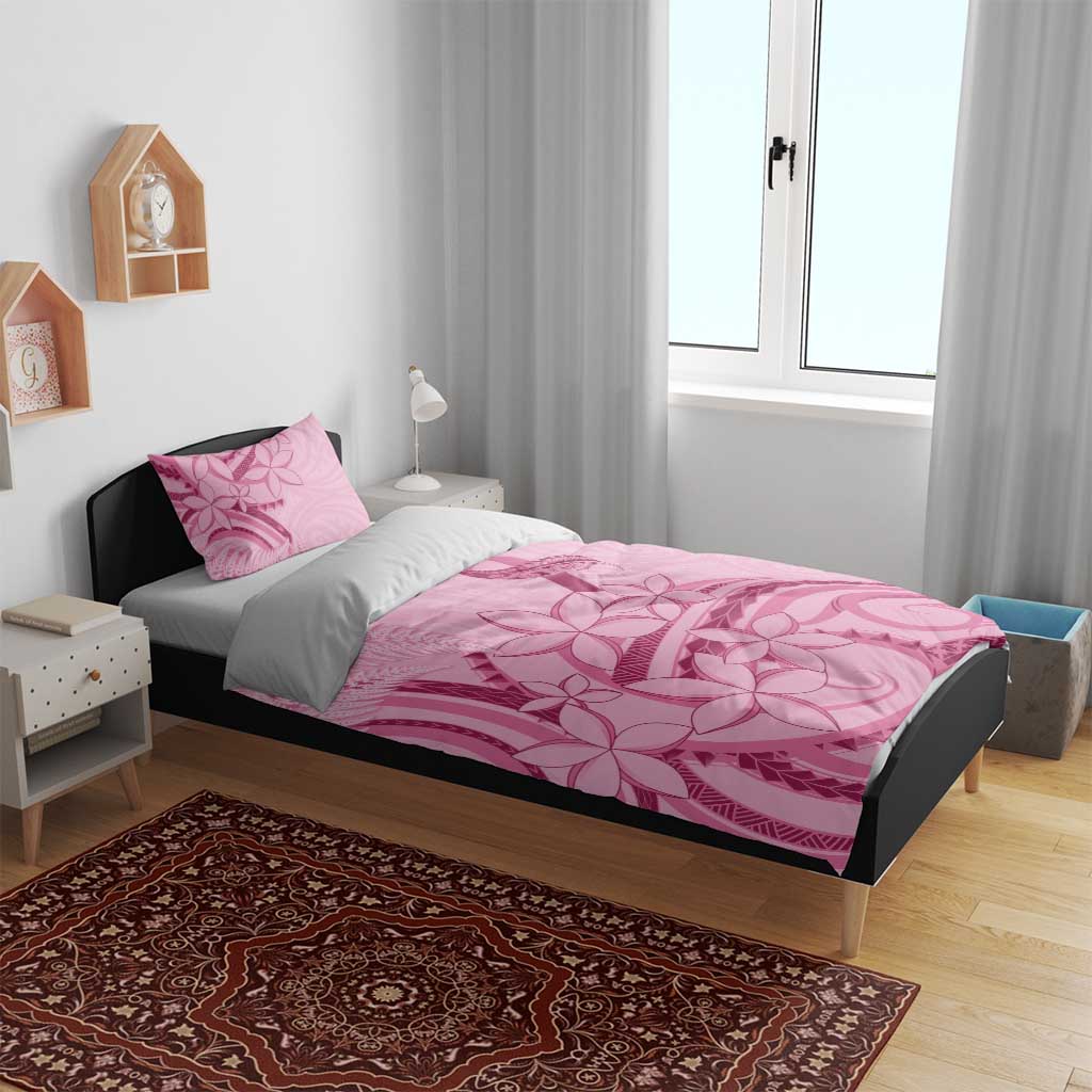 Aotearoa Maori Bedding Set Pink Fern Ribbons - Polynesian Pride