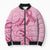 Aotearoa Maori Bomber Puffer Jacket Pink Fern Ribbons - Polynesian Pride