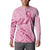 Aotearoa Maori Button Sweatshirt Pink Fern Ribbons - Polynesian Pride