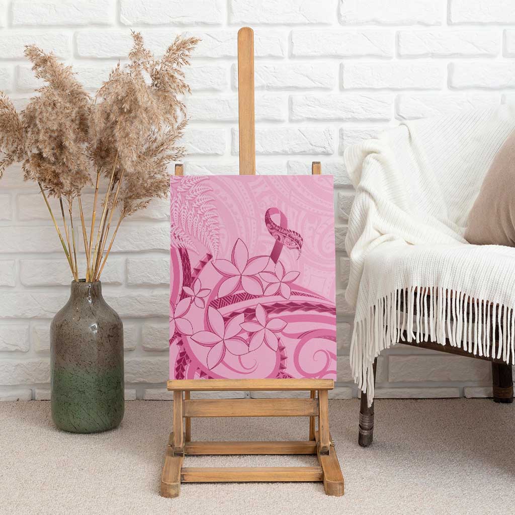Aotearoa Maori Canvas Wall Art Pink Fern Ribbons - Polynesian Pride