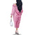 Aotearoa Maori Family Matching Off The Shoulder Long Sleeve Dress and Hawaiian Shirt Pink Fern Ribbons - Polynesian Pride