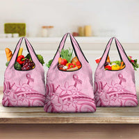 Aotearoa Maori Grocery Bag Pink Fern Ribbons - Polynesian Pride