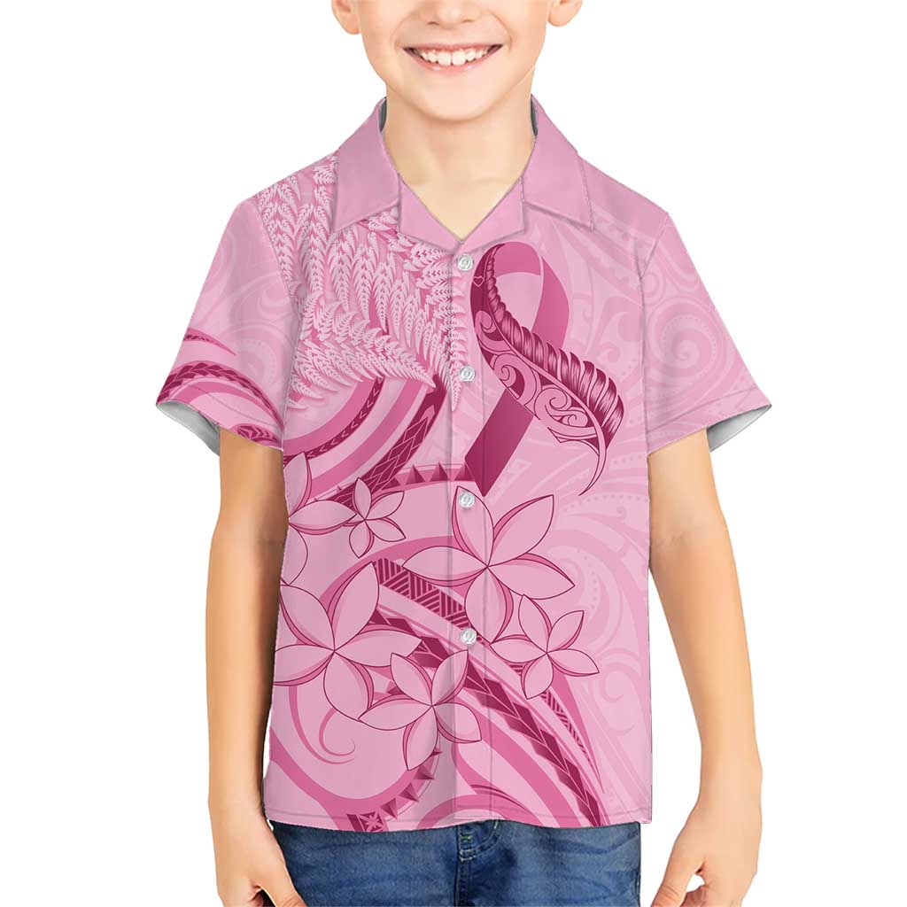 Aotearoa Maori Hawaiian Shirt Pink Fern Ribbons - Polynesian Pride