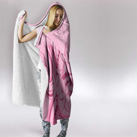 Aotearoa Maori Hooded Blanket Pink Fern Ribbons - Polynesian Pride