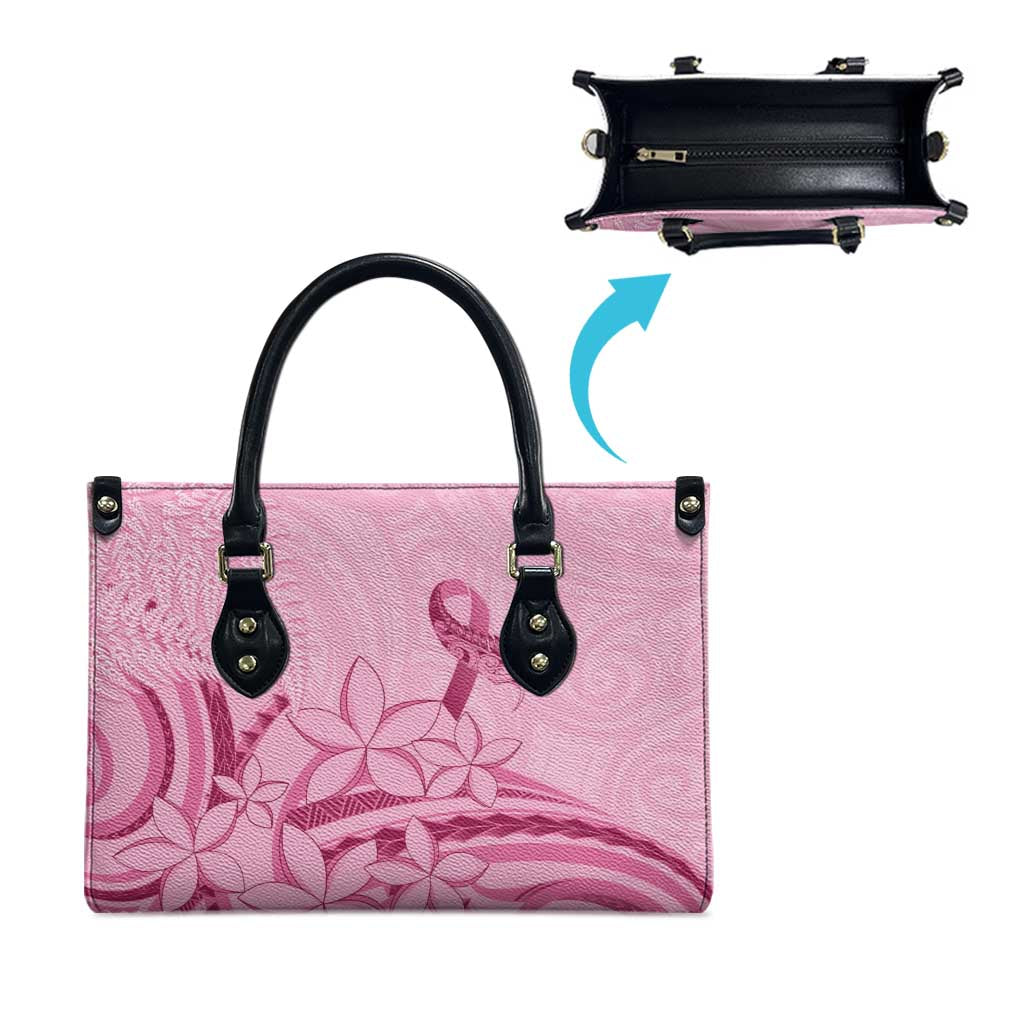 Aotearoa Maori Leather Bag Pink Fern Ribbons - Polynesian Pride