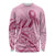 Aotearoa Maori Long Sleeve Shirt Pink Fern Ribbons - Polynesian Pride