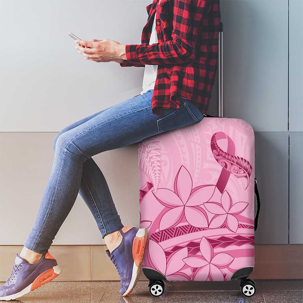 Aotearoa Maori Luggage Cover Pink Fern Ribbons - Polynesian Pride