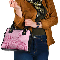 Aotearoa Maori Shoulder Handbag Pink Fern Ribbons - Polynesian Pride