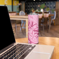 Aotearoa Maori Skinny Tumbler Pink Fern Ribbons - Polynesian Pride