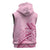 Aotearoa Maori Sleeveless Zip Hoodie Pink Fern Ribbons - Polynesian Pride