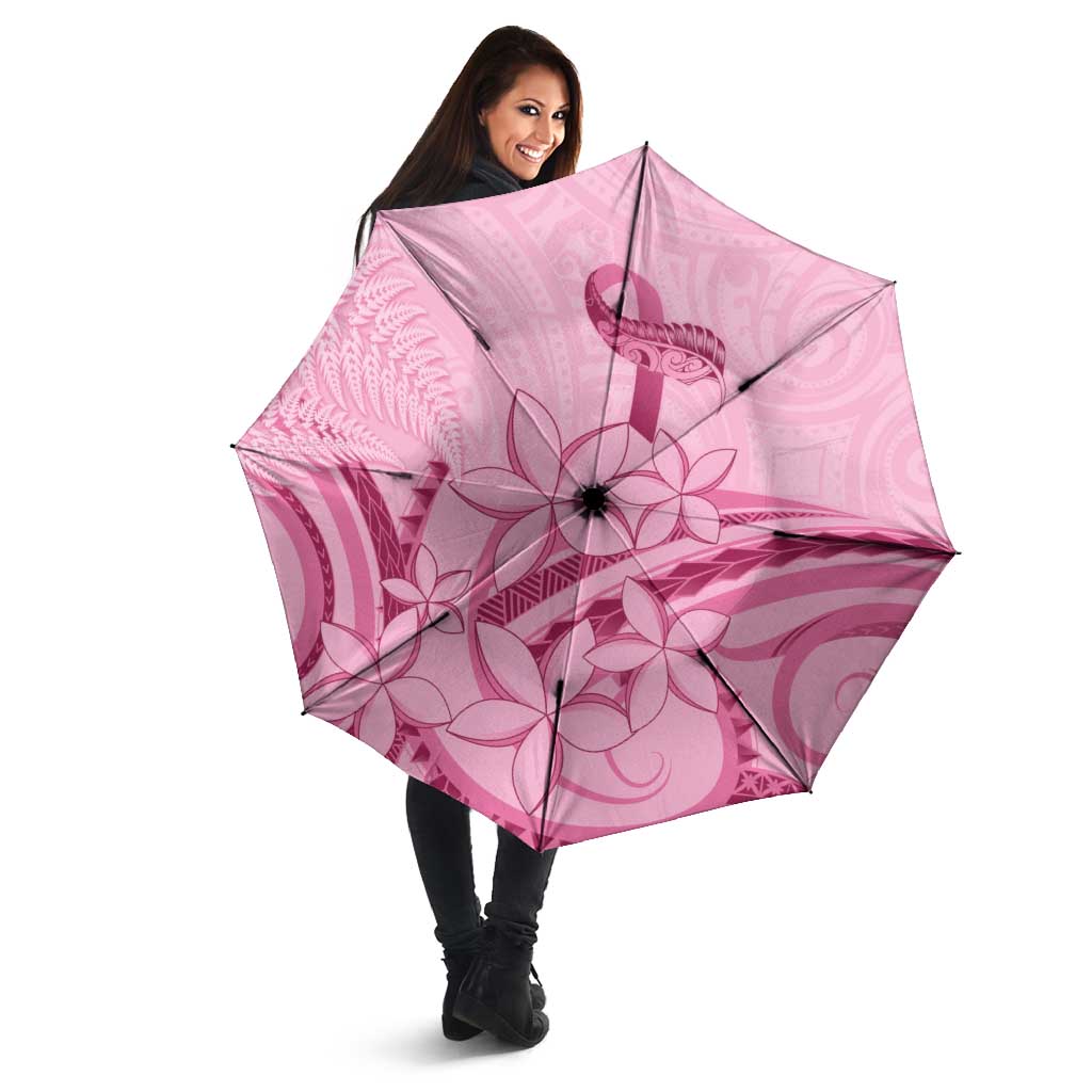 Aotearoa Maori Umbrella Pink Fern Ribbons - Polynesian Pride