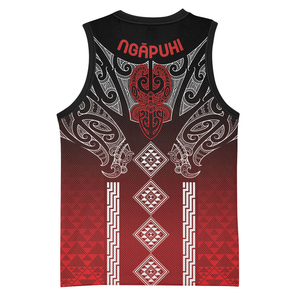 Aotearoa Maori Iwi Heritage Basketball Jersey Ngapuhi Kokowai LT7 - Polynesian Pride