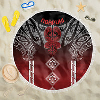 Aotearoa Maori Iwi Heritage Beach Blanket Ngapuhi Kokowai LT7 One Size 150cm Red - Polynesian Pride