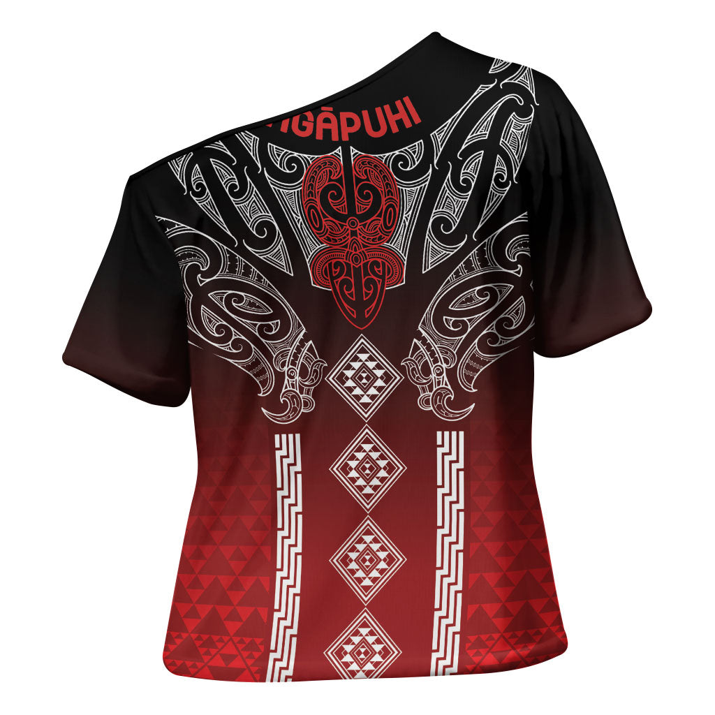 Aotearoa Maori Iwi Heritage Cross Shoulder Shirt Ngapuhi Kokowai LT7 - Polynesian Pride